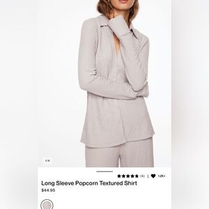 Dynamite Long Sleeve Popcorn Textured Shirt NWT